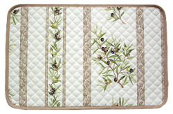 Provence lunch mat non coated (Olives 2005. white x beige) - Click Image to Close